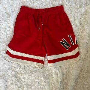 Men’s Nike Red and White Varsity Shorts Size Medium